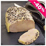 Lobe de Foie Gras de Canard Entier mi-cuit au Poivre Noir 320g