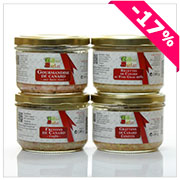 Assortiment de terrines et rillettes 5/6 parts 740g