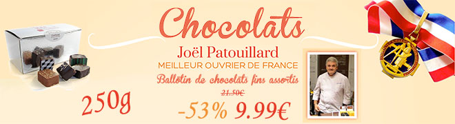 Ballotin de chocolats fins assortis 250g -25%