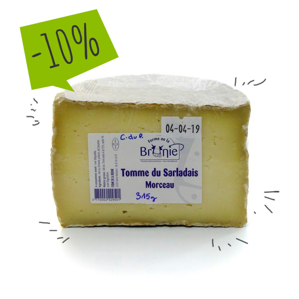 DEMI TOMME DE VACHE AFFINEE AU LAIT CRU FERME DE LA BRUNIE 315g 
