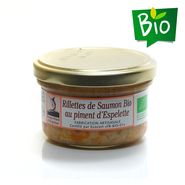 Rillettes de Saumon d'Ecosse BIO au Piment d'Espelette 90g