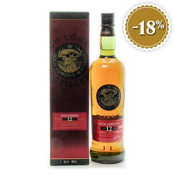 Whisky Ecosse Loch Lomond 12 ans et son étui single malt Scotch 46° 70cl
