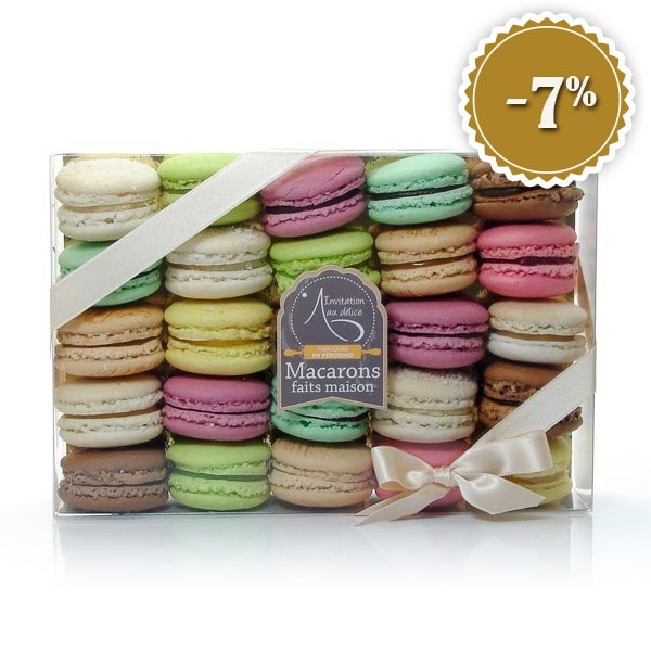 Coffret 25 macarons frais artisanaux (500g)