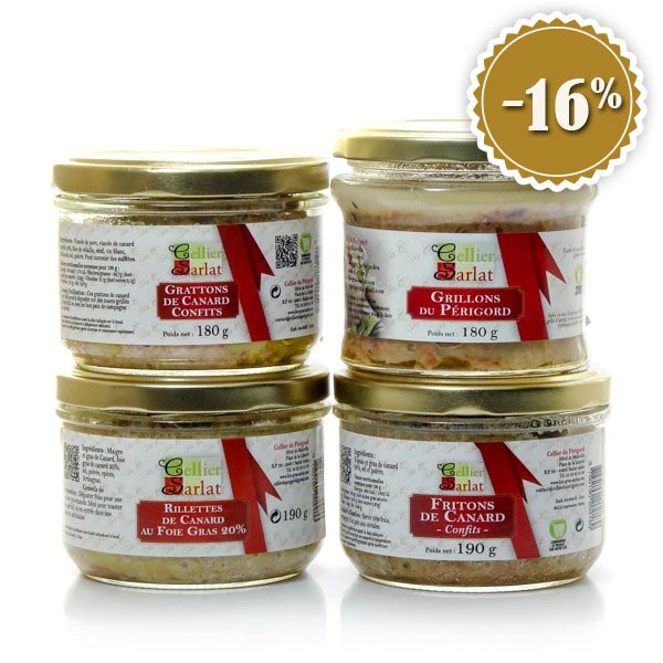 Assortiment de terrines et rillettes 5/6 parts (740g)