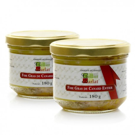 Lot de 2 Foies Gras de Canard Entiers 180g soit 360g