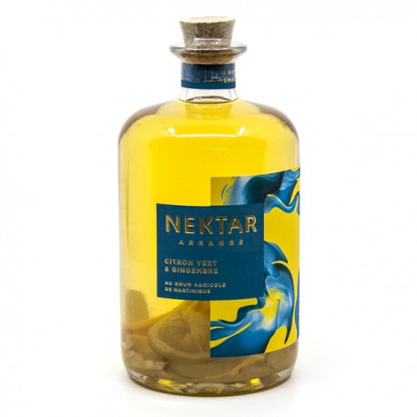 Rhum Arrangé Nektar Citron Vert Gingembre 28° 70cl