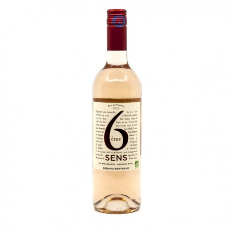 Domaine Gérard Bertrand 6ème Sens IGP Pays d'OC Capsule à Vis Rosé 2023 Bio 75cl