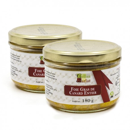 Lot de 2 Foie Gras de Canard Entier Twist Off 180g soit 360g