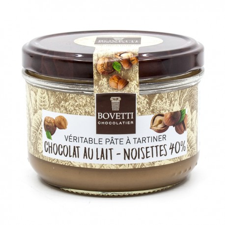 Pâte à Tartiner véritable Chocolat au Lait et Noisettes, sans huile de palme ni gluten