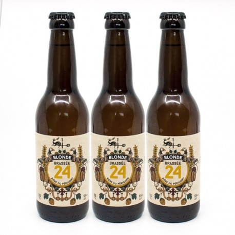Lot de 3 Bières Blondes Brassée 24 Brasserie Artisanale de Sarlat 33cl