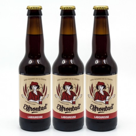 Lot de 3 Bières Ambrées Artisanales Laboureuse Brasserie Effrontad' BIO 33cl