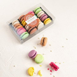 Coffret 16 macarons frais artisanaux Lucy Borie 330g