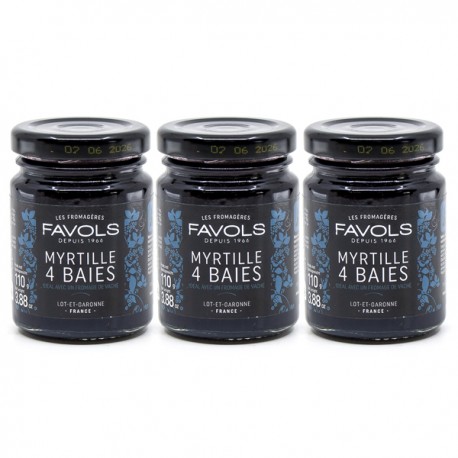 Lot de 3 Fromagères Myrtille 4 Baies 110g
