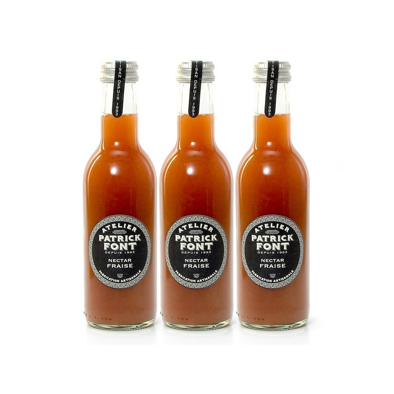 Lot de 3 Nectars de Fraise Origine France 25cl