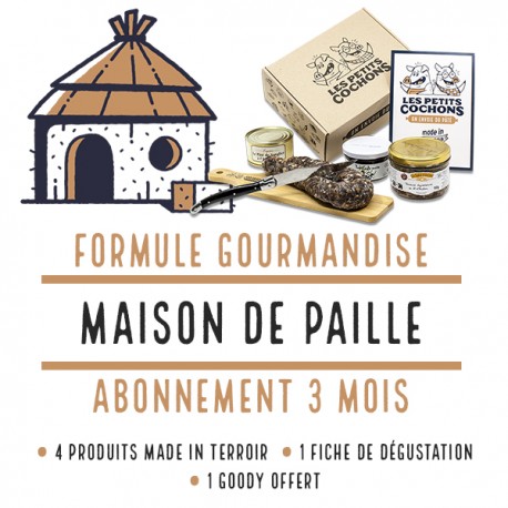 Box de Charcuteries Les Petits Cochons "Maison de Paille" Formule Gourmandise 3 mois