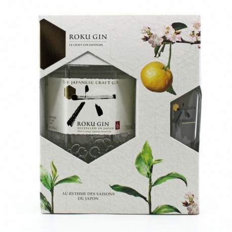 Gin Japon Roku 43° 70cl Coffret 1 verre Highball
