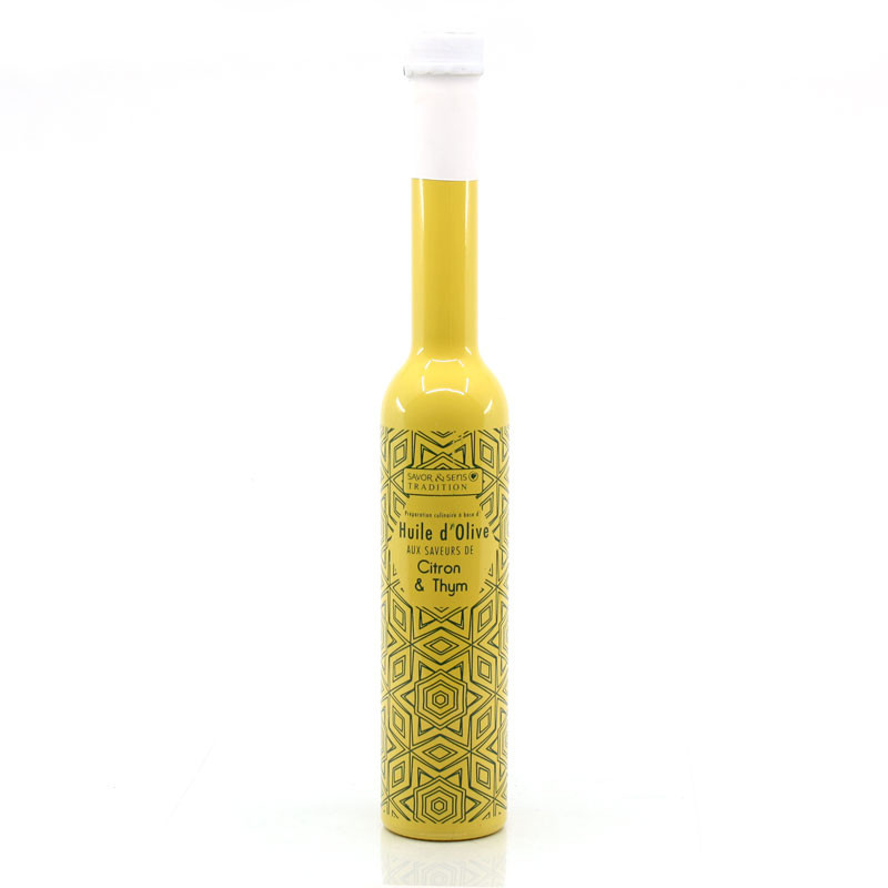 Huile d'Olive saveur citron et thym 20cl Huile d'Olive saveur citron et thym 20cl