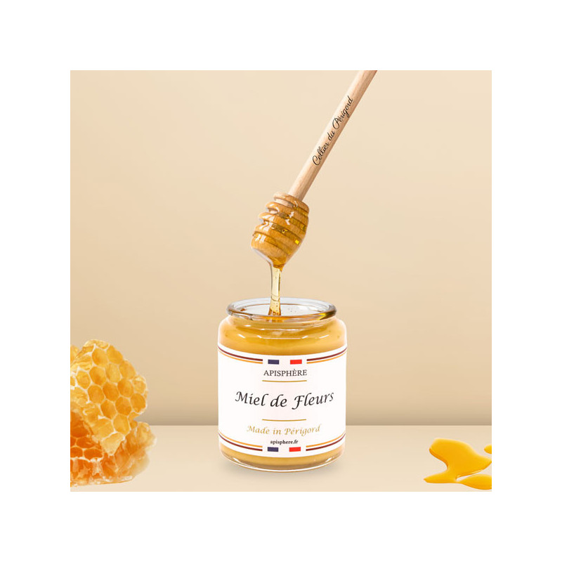 Cadeau de Rapidité : Miel du Périgord Crémeux + Cuillère à Miel en bois