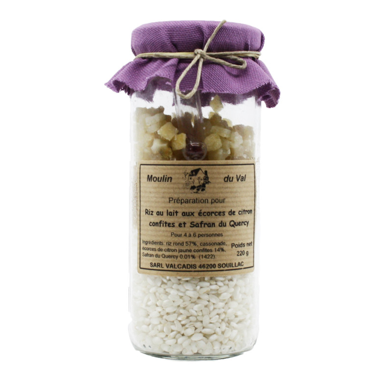 Préparation pour Riz au Lait Ecorces de Citron et Safran du Quercy 220g