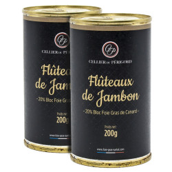 Lot de 2 boites de Flûteaux de Jambon au Foie de Canard 2x200g