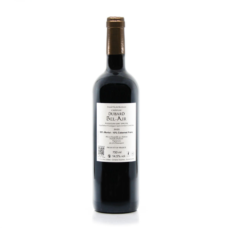 Château Dubard Bel Air | AOC Puisseguin Saint Émilion 2022