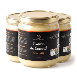 Lot de 3 bocaux de graisse de canard 3x340 g soit 1020g