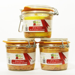 1 Lot de 3 Verrines de Foie Gras de Canard Entier Artisanal 320g