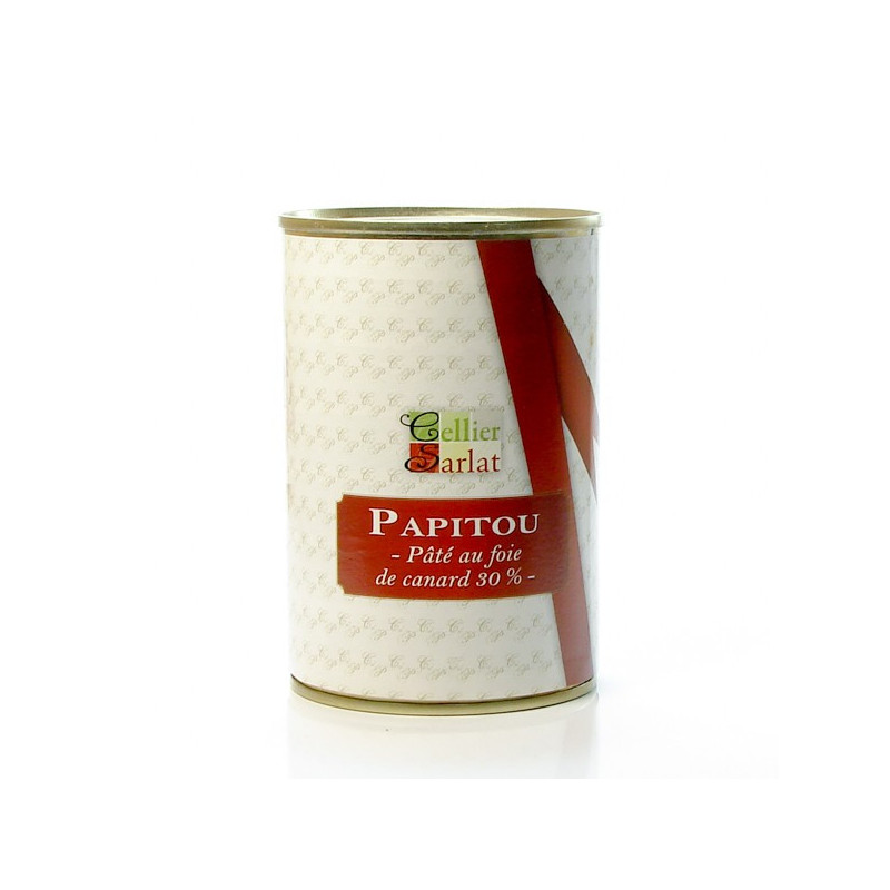 Papitou Pâté à 30% de Foie Gras de Canard 400g