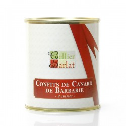 Confit de canard de Barbarie 2 cuisses 780g