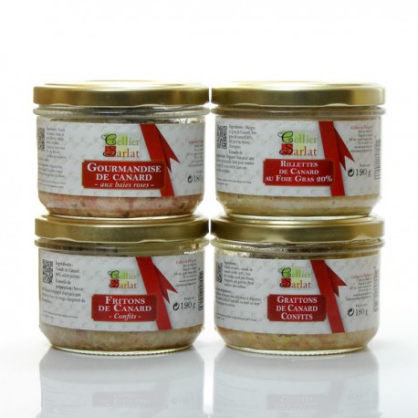 Assortiment de terrines et rillettes 5/6 parts 740g