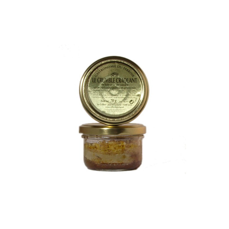 Crumble de Foie de Canard Poires et Pruneaux 70g du Cellier du Périgord