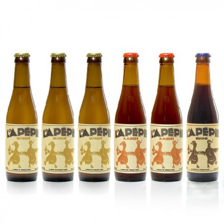 Lot de Bières artisanales du Périgord Brasserie Lapépie bio 6x33cl