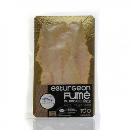 Plaque esturgeon fume tranche 100g