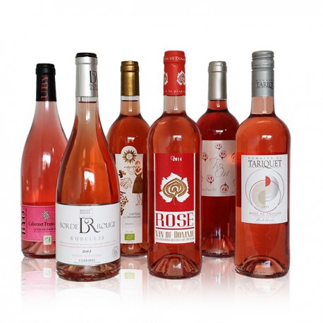 Panaché de 6 Rosés pour l'été 6x75cl