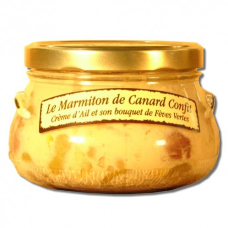 Marmiton de Canard confit à la Crème d'Ail et Fèves vertes 560g