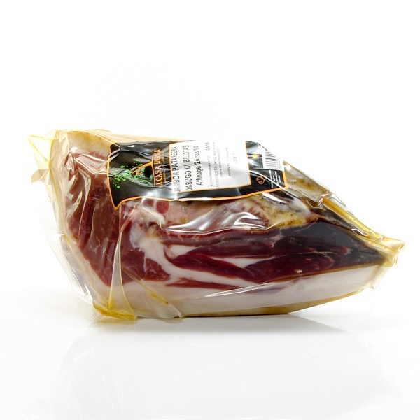 Jambon ibérique pata negra Bellota. Conditionnement 250g. coupé