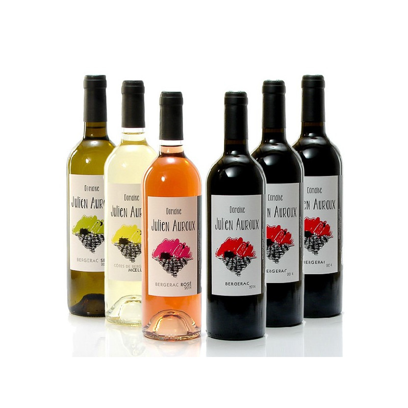 6 Bouteilles du Domaine AUROUX Assortiment de Bergerac 6x75cl 6 Bouteilles du Domaine AUROUX Assortiment de Bergerac 6x75cl