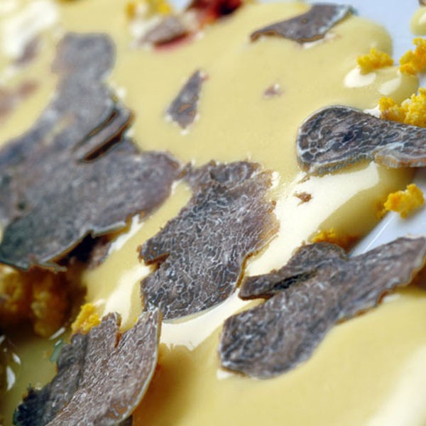 Préparation alimentaire à base moutarde aux brisures de truffe noire du  Périgord 100g