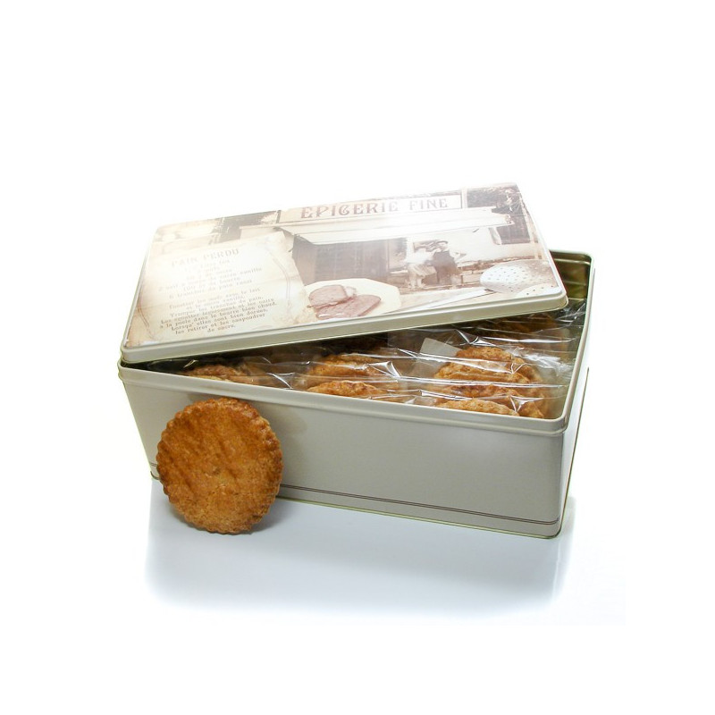 Boite à biscuits 30 sablés artisanaux à la myrtille 30x50gr soit 1500gr