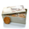 Boite à biscuits 30 sablés artisanaux à la myrtille 30x50gr soit 1500gr