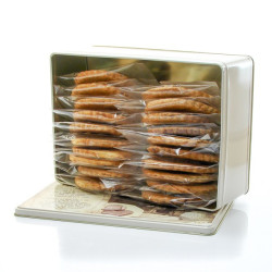 Boite à biscuits 20 sablés artisanaux abricot coquelicot 20x50gr soit 1000gr