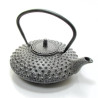 Théière en fonte émaillée gris avec filtre inox 80cl