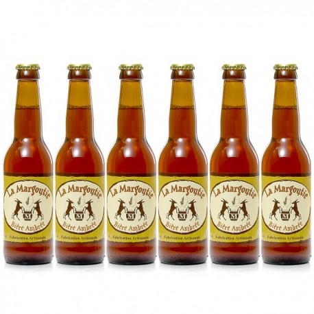 Lot de 6 bières ambrées artisanales du Périgord Brasserie Margoutie 6x33cl