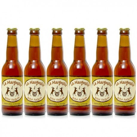 Lot de 6 bières ambrées artisanales du Périgord Brasserie Margoutie 6x33cl