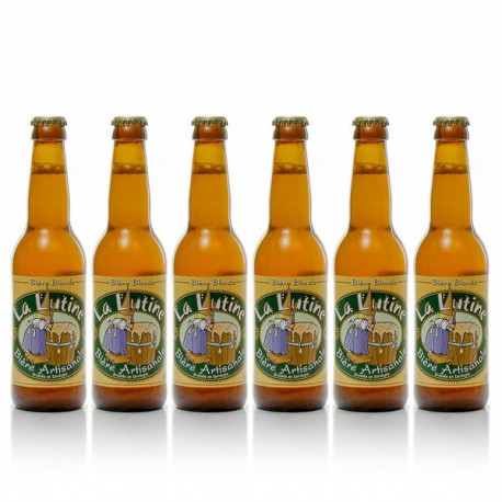 Lot de 6 bières blondes artisanales du Périgord Brasserie La Lutine BIO 6x33cl