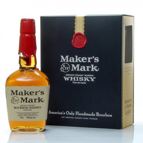 Whisky US Maker's Mark Bourbon 45° Coffret + verre