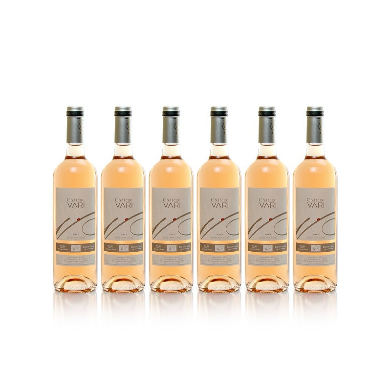 Lot de 6 bouteilles de Vari AOC Bergerac rosé bio 2014 75cl