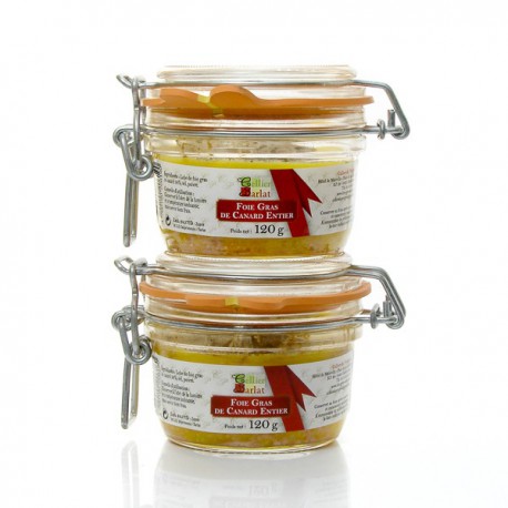 Lot de 2 foies gras entiers de canard 2 x 120g