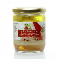 Caille confite farce royale au foie gras, 350g