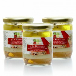 Lot de 3 Cailles confite farce royale au foie gras, 3x350g